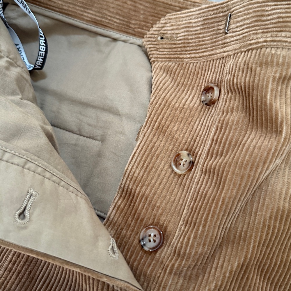 NWT Burberry 2022 Wide Leg Corduroy Trousers - Picture 10 of 12